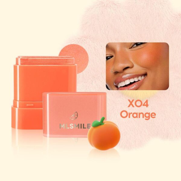Cross-border New Blush Cream Natural Water Lip and Cheek Dual-use Blush Cream Stick High-gloss Face-fixing Stick Rotating Blush Application - Image 6