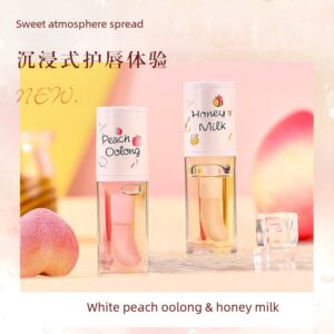 TWG Moisturizing Lip Essence Oil White Peach Oolong Honey Milk Transparent Lip Oil Wholesale for Men and Women Students