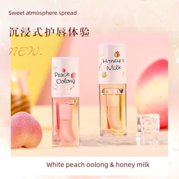 TWG Moisturizing Lip Essence Oil White Peach Oolong Honey Milk Transparent Lip Oil Wholesale for Men and Women Students