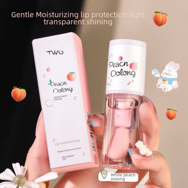 TWG Moisturizing Lip Essence Oil White Peach Oolong Honey Milk Transparent Lip Oil Wholesale for Men and Women Students - Image 2
