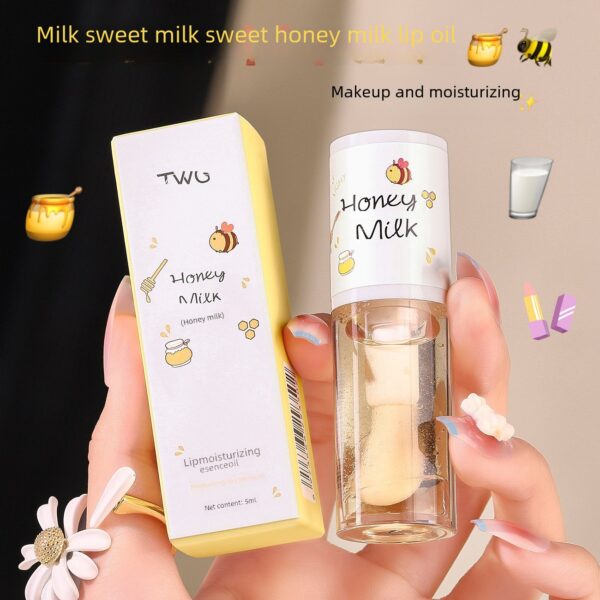 TWG Moisturizing Lip Essence Oil White Peach Oolong Honey Milk Transparent Lip Oil Wholesale for Men and Women Students - Image 4