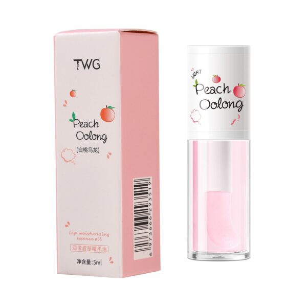TWG Moisturizing Lip Essence Oil White Peach Oolong Honey Milk Transparent Lip Oil Wholesale for Men and Women Students - Image 3