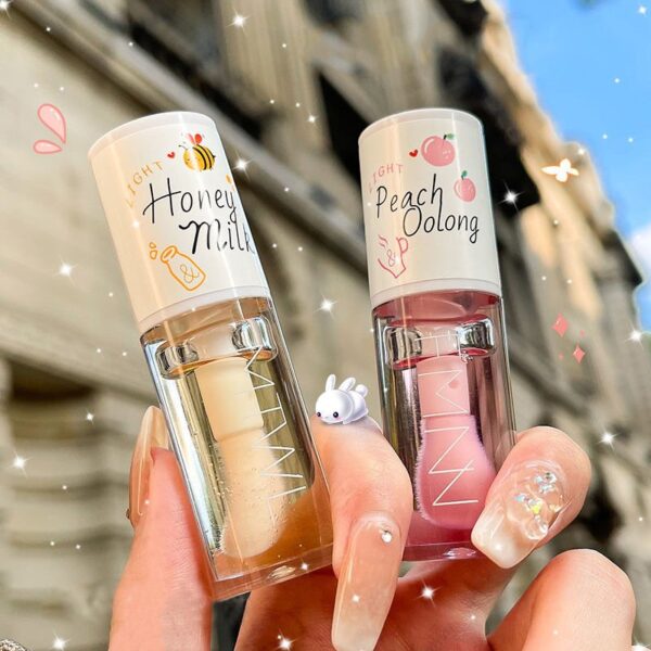 Olcarene Moisturizing Lip Essence Oil White Peach Oolong Honey Milk Transparent Lip Oil Wholesale for Men and Women Students - Image 21