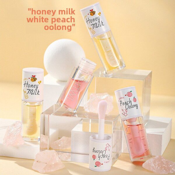 Olcarene Moisturizing Lip Essence Oil White Peach Oolong Honey Milk Transparent Lip Oil Wholesale for Men and Women Students - Image 18