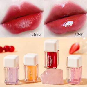 Hydrating Glossy Lip Oil - 1 Pcs in Cherry & Peach Shades