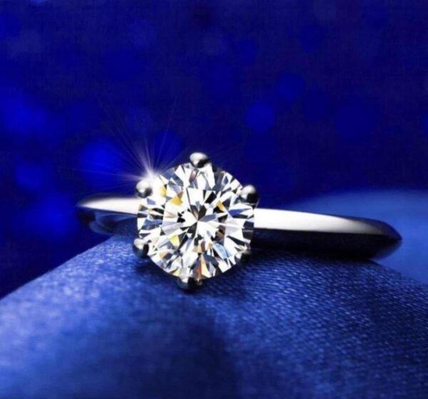 Silver Plated Zircon Adjustable Ring - Image 4