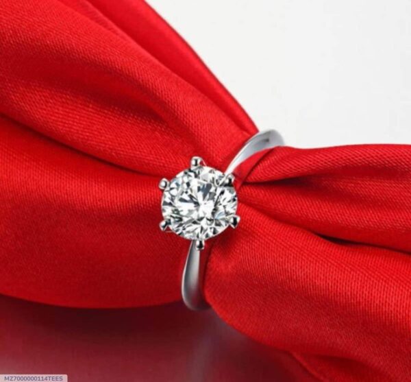 Silver Plated Zircon Adjustable Ring - Image 5